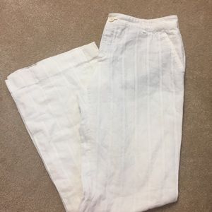 Linen wide leg pants